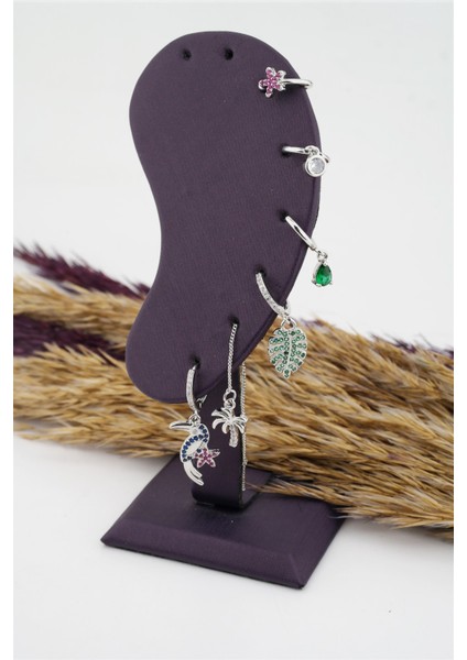 Kadın Altın Kaplama Papağan Figürlü 6'lı Set Küpe fiyatları