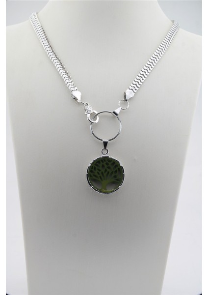 Kadın Özel Tasarım Hayat Ağacı Figürlü Yılan Zincir Kolye fiyatları