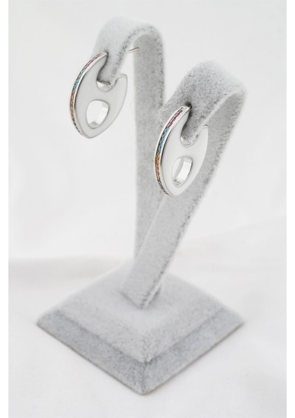 Kadın Altın Kaplama Zirkon Taşlı Mineli Elips Model Küpe fiyatları