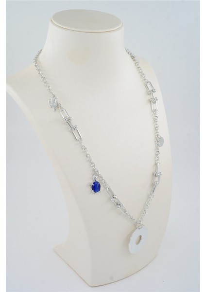 Kadın Özel Tasarım Taşlı Kaplunbağa Figürlü 60 cm Kolye