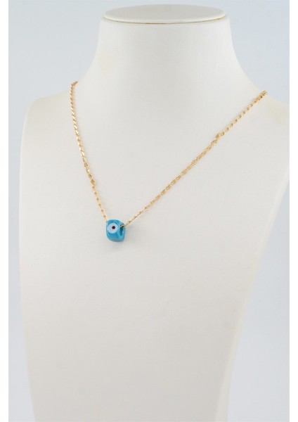 Kadın Cam Nazar Boncuklu Kolye