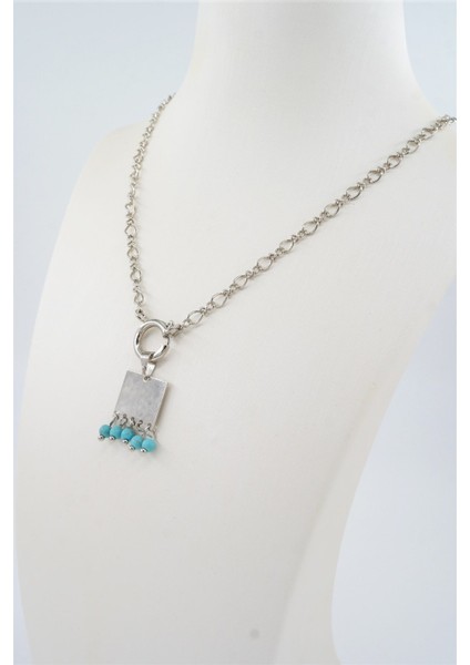 Kadın Özel Tasarım Taş Boncuklu Kolye