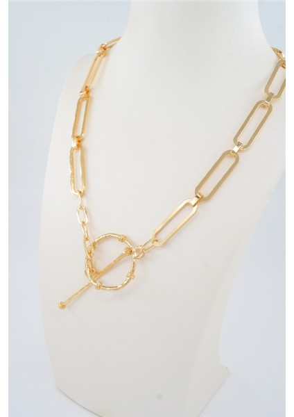 Kadın Özel Tasarım Önden Kilit Detaylı Zincir Kolye fiyatları