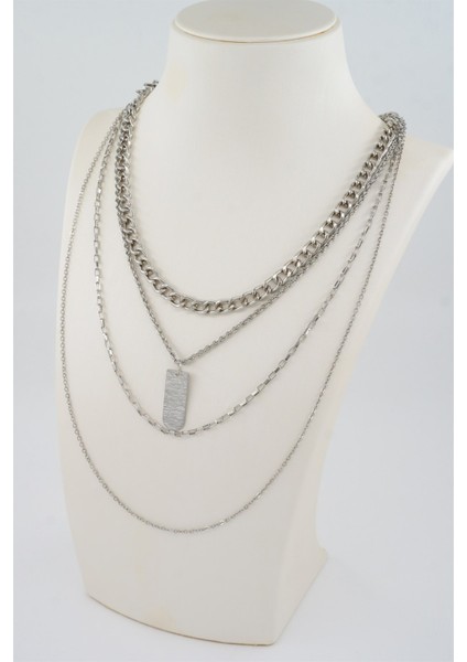 Kadın Özel Tasarım 4'lü Kombin Kolye Seti