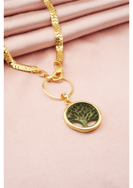 Kadın Özel Tasarım Hayat Ağacı Figürlü Yılan Zincir Kolye modelleri