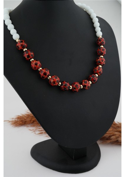 Kadın Cam Boncuklu Özel Tasarım Kolye