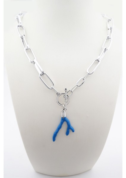 Kadın Özel Tasarım Dal Figürlü Kalın Zincirli Kolye fiyatları