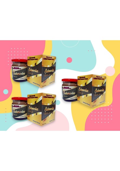3 Kutu Orjinal 45 gr Gold Saahiımerdan Ballı Bıtkısel Karışım Macun