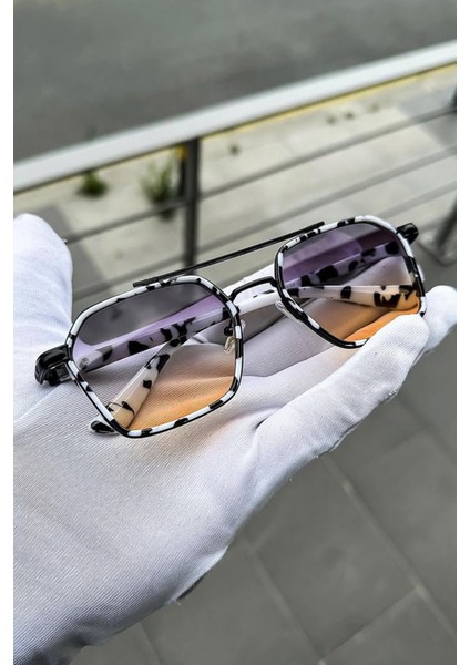 Dalmaçya Desen Pilot Model Unisex Güneş Gözlük Degrade Cam