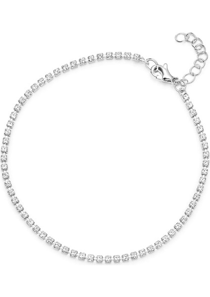 Taşlı Gümüş Renk Su Yolu Halhal fiyatları