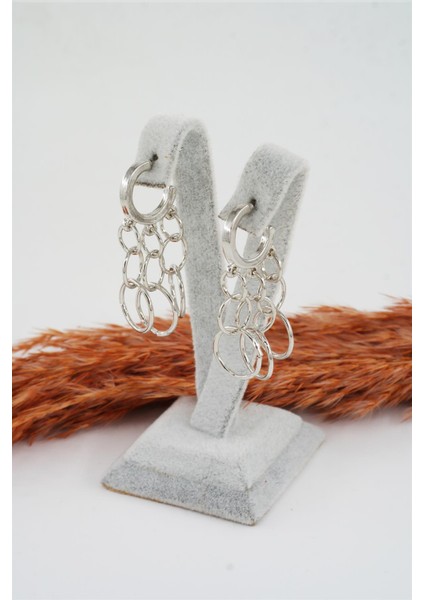 Kadın Özel Tasarım Sallantılı Halkalardan Oluşan Küpe fırsatları