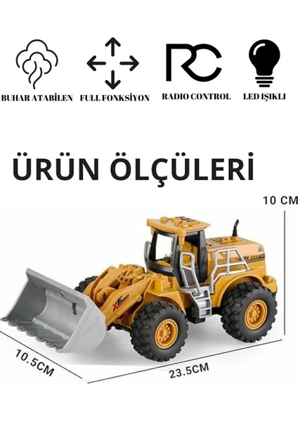 Uzaktan Kumandalı Sarj Edilebilir Buldozer Kepçe Iş Makinası 2.4 Ghz Buharlı Işıklı fiyatları