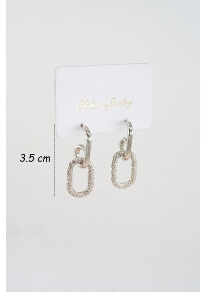 Kadın Özel Tasarım Sallantılı Elips Model Küpe modelleri