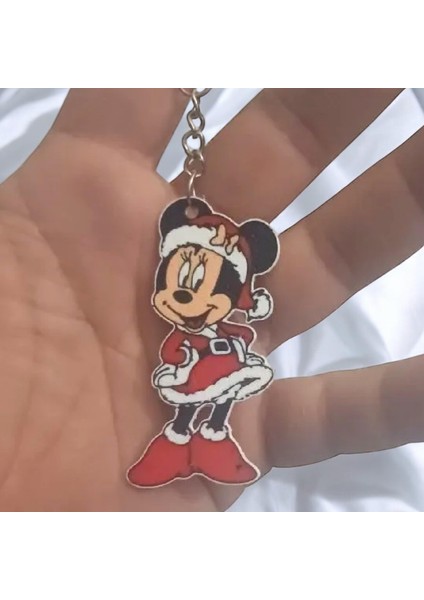 Minnie Mouse Yeni Yıl Sevimli Figür Karakter Anahtarlık