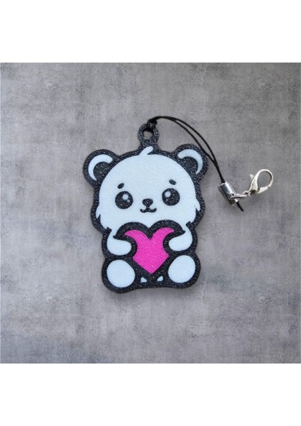 Kalp Tutan Ayı Sevimli Figür Karakter Anahtarlık