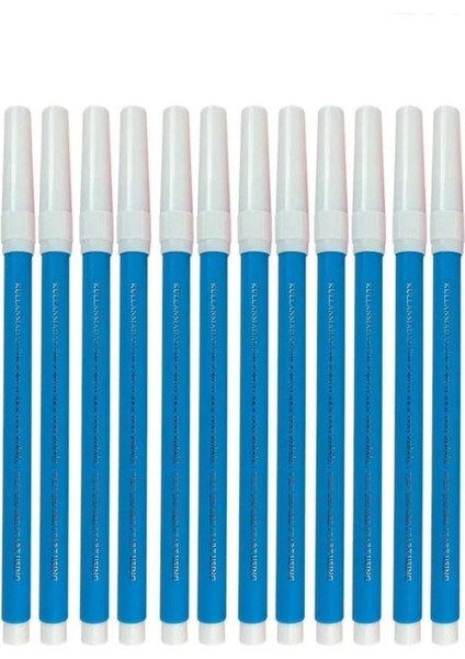 Su ile Uçan Renkli Tekstil Kalemi, 12 Adet, Canlı ve Kolay Kullanımlı