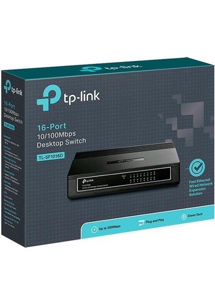 Tp-Link TL-SF1016D 16 Port 10-100 Mbps Ethernet Switch indirimleri