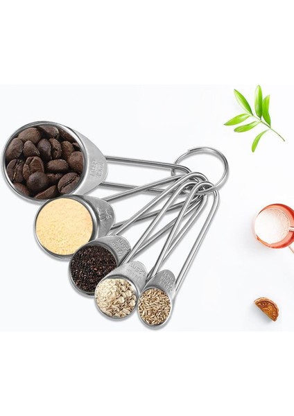 Çelik 5 Parça Kahve ve Baharat Ölçüm Kaşığı Seti, Pratik ve Şık Tasarım modelleri