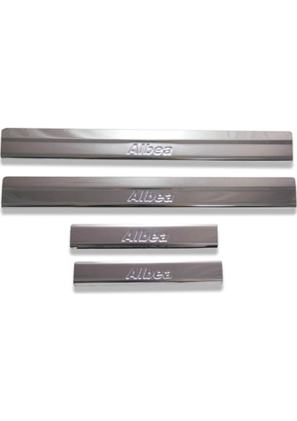 Fiat Albea Uyumlu Kapı Eşiği 4 Parça 2002-2012 Paslanmaz Krom