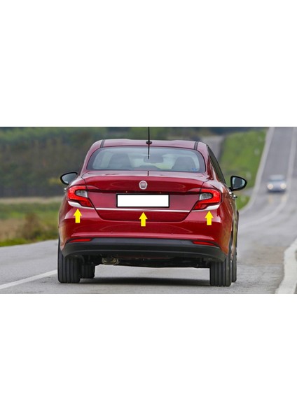 Fiat Egea Uyumlu Sedan Stop Kaşı 3 Parça 2015 Üzeri Paslanmaz Krom fiyatları