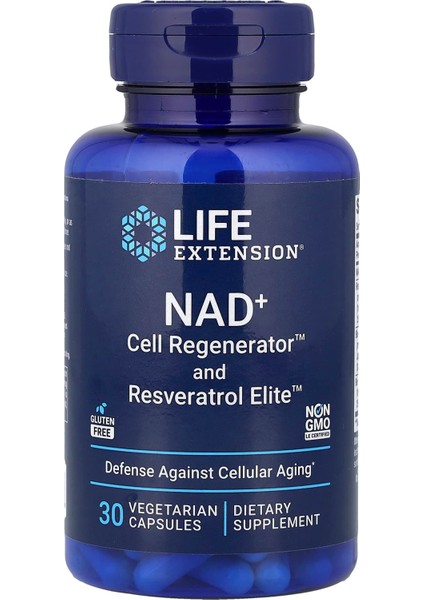 Nad⁺ Cell Regenerator & Resveratrol Elite – 300 Mg Nıagen® + Ultra-Bioavailable Resveratrol – 30 Kapsül