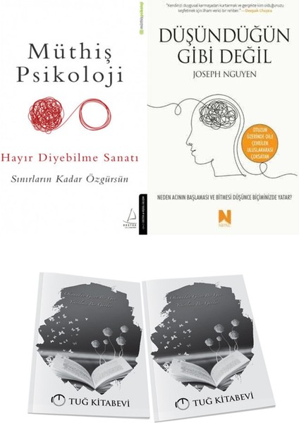 Müthiş Psikoloji Hayır Diyebilme Sanatı ve Düşündüğün Gibi Değil + Hediyeli