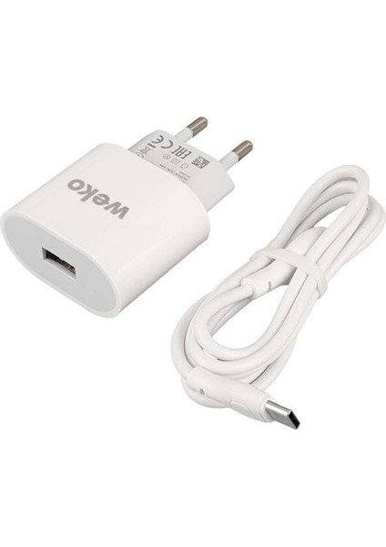 Weko WK-21442 Pdu Qc 3.0 Amper Telefon Şarj Başlık Adaptörü + Type-C Kablo fırsatları