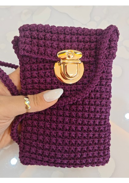 El Yapımı Örgü Telefon Çantası fiyatları