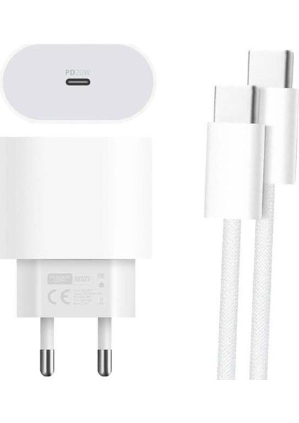Powerway RXS27 20W Type-C Şarj Adaptörü - Kablo Seti (Apple 15 Pro-Pro Max Uyumlu)