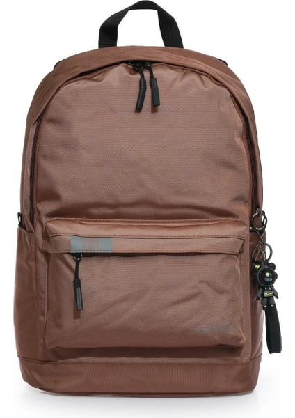 Lüks Ortaokul ve Lise Çantası Su Geçirmez Kumaş Büyük Boy Laptop Bölmeli Somon Renk Okul Çantası