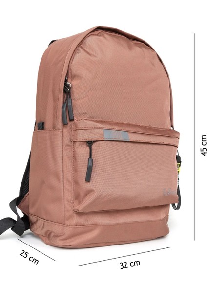Lüks Ortaokul ve Lise Çantası Su Geçirmez Kumaş Büyük Boy Laptop Bölmeli Somon Renk Okul Çantası fiyatları