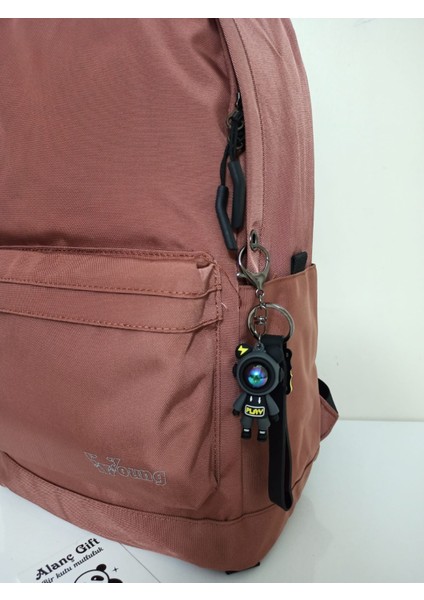 Lüks Ortaokul ve Lise Çantası Su Geçirmez Kumaş Büyük Boy Laptop Bölmeli Somon Renk Okul Çantası fırsatları