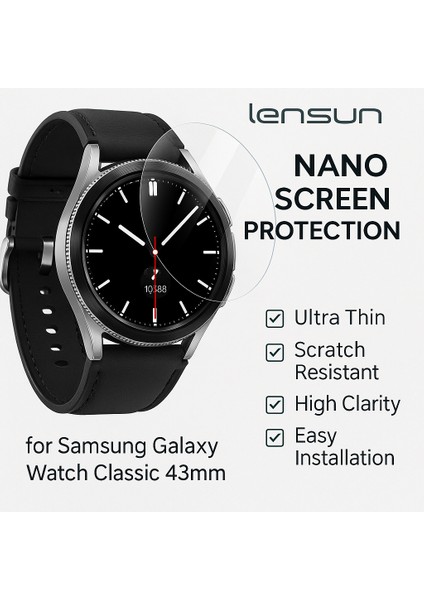 Şeffaf Nano Ekran Koruma – Samsung Galaxy Watch6 Classic 43MM