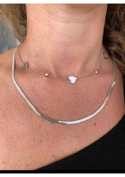 Ikılı Kalpli Kolye