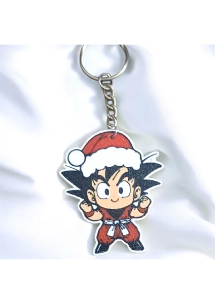 Goku Yılbaşı Christmas Sevimli Figür Karakter Anahtarlık