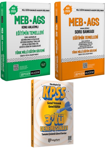 2026 Meb Ags Eğitimin Temelleri-Türk Milli Eğitim Sistemi Konu Anlatımı-Tamamı Çözümlü Soru Bankası