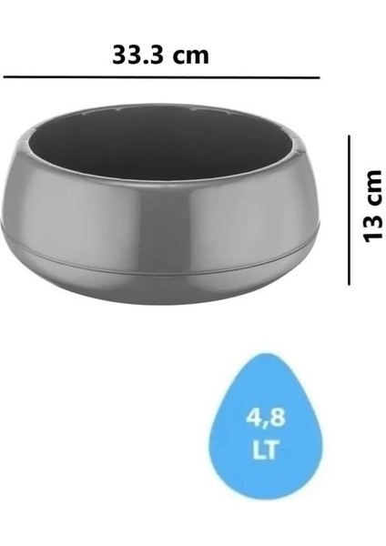 So-Eas3 Elvan Arajman Sukulent Kaktüs Saksı 4.8 Lt Antrasit 6 Adet fiyatları