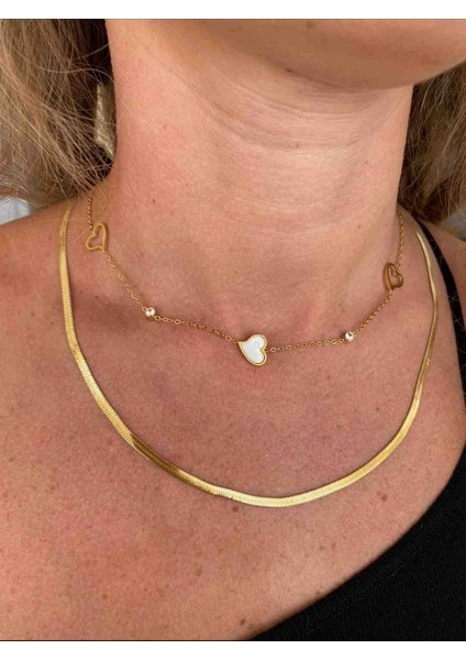 Ikılı Kalpli Kolye