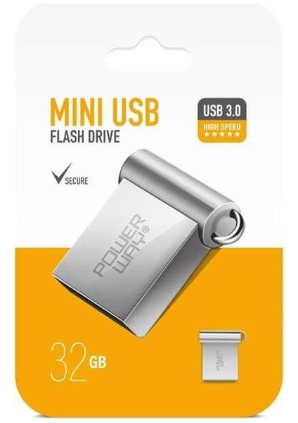 Powerway 32GB USB 3.0 Metal Mini Flash Bellek