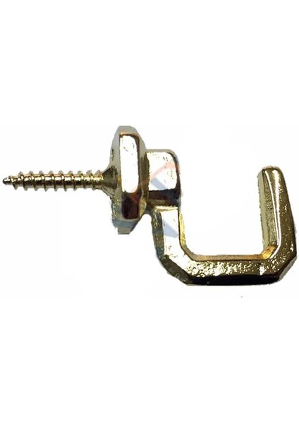 Vidalı Kanca, Askı Büyük - 15X23MM, Sarı - 100 Adet