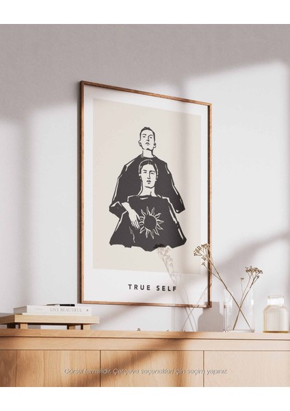 True Self - Minimal Çizim & Modern Sanat Poster modelleri