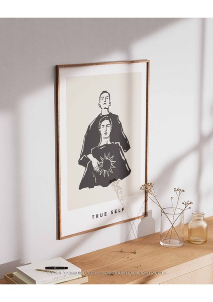 True Self - Minimal Çizim & Modern Sanat Poster fırsatları
