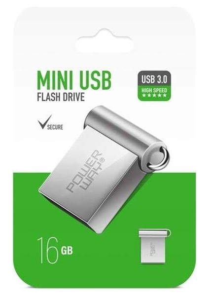 Powerway 16GB USB 3.0 Metal Mini Flash Bellek