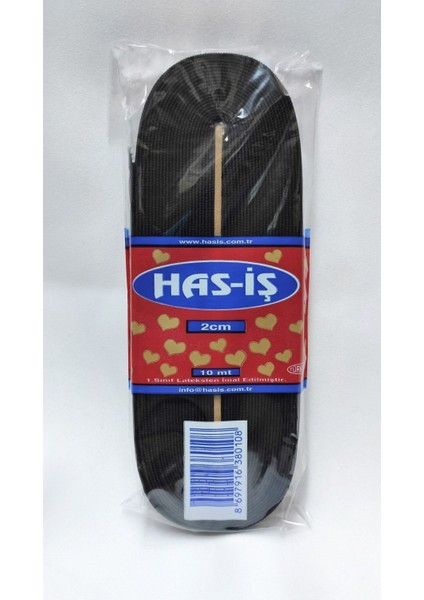 Siyah 2 cm Yassı Lastik, 10 Metre Bel ve Paça Don Lastiği