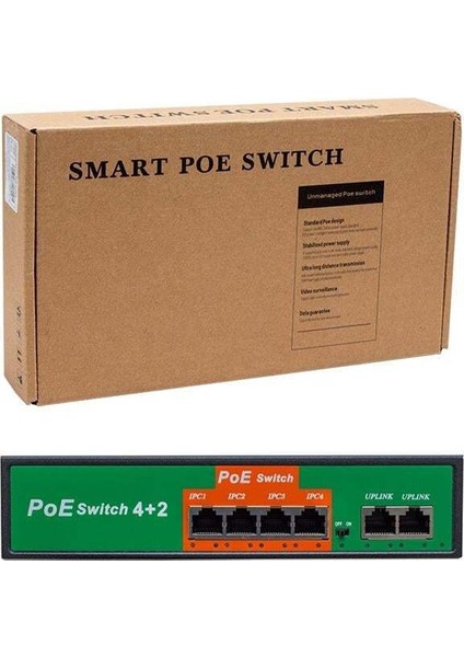 Powermaster Poe4+2 72W 10/100 Mbps Poe Ethernet Switch modelleri