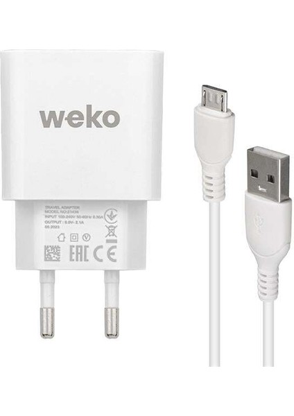 Weko WK-21436 2.1 Amper Telefon Şarj Adaptörü + Micro USB Kablo fiyatları