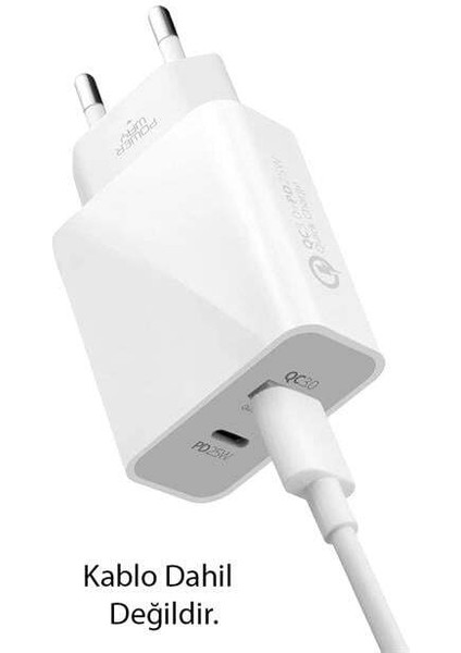 Powerway HW25 USB 3.0 / Type-C 25W 3.0 A Hızlı Şarj Aleti Başlığı PD25W fırsatları