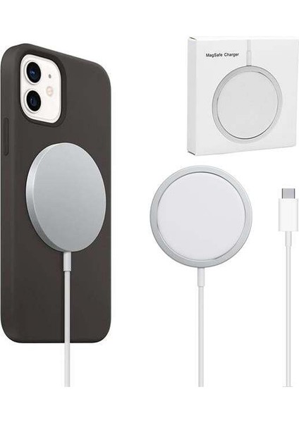 Powermaster Magsafe Magnet Wireless Şarj Cihazı 5V/3A USB Type-C