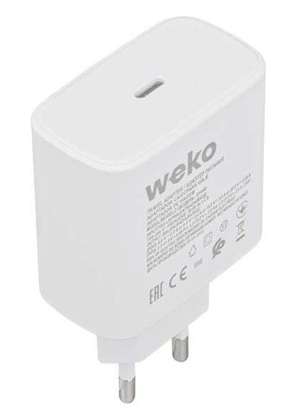 Weko WK-21440 S11-C 25 Watt Telefon Şarj Başlık Adaptörü + Type-C To Type-C Kablo modelleri