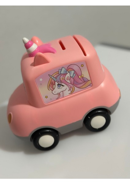 Şifreli Unicorn Araba Kumbara Çocuklar Için Eğlenceli Birikim